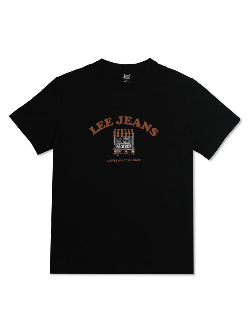 REGULAR FIT MEN'S TEE SHORT SLEEVE BLACK