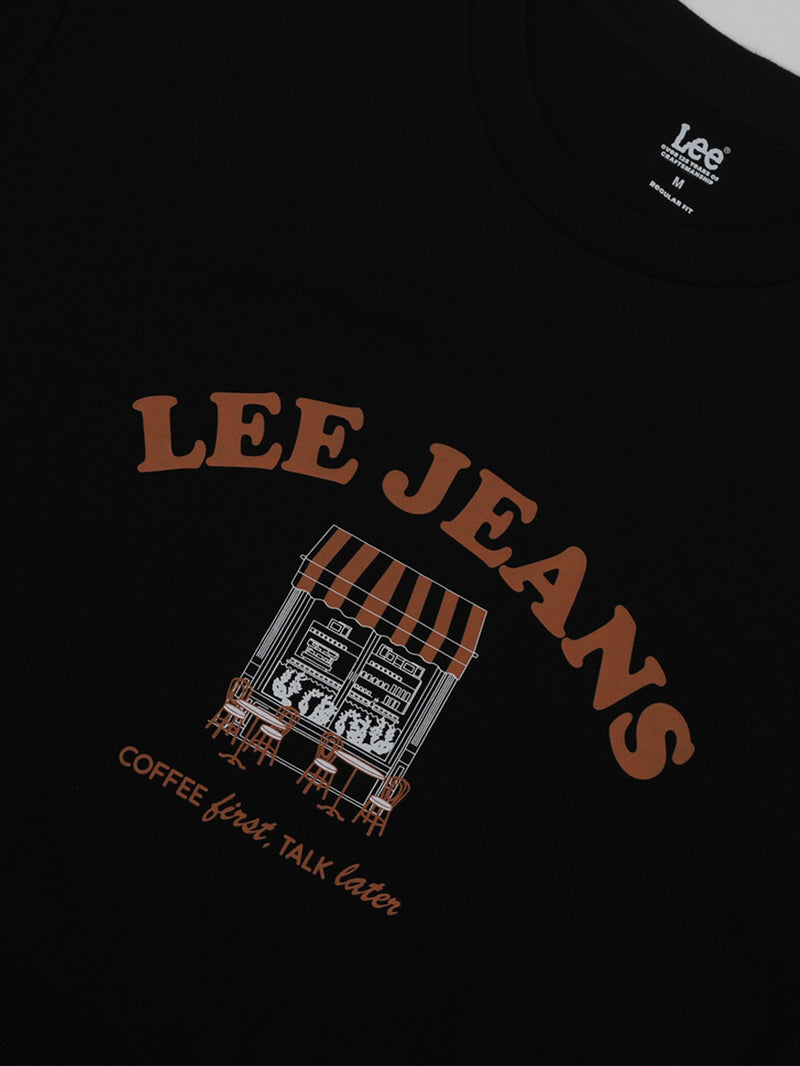 REGULAR FIT MEN'S TEE SHORT SLEEVE BLACK