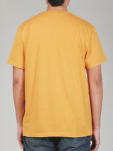 เสื้อยืดแขนสั้นผู้ชาย ทรงตรง สีเหลือง