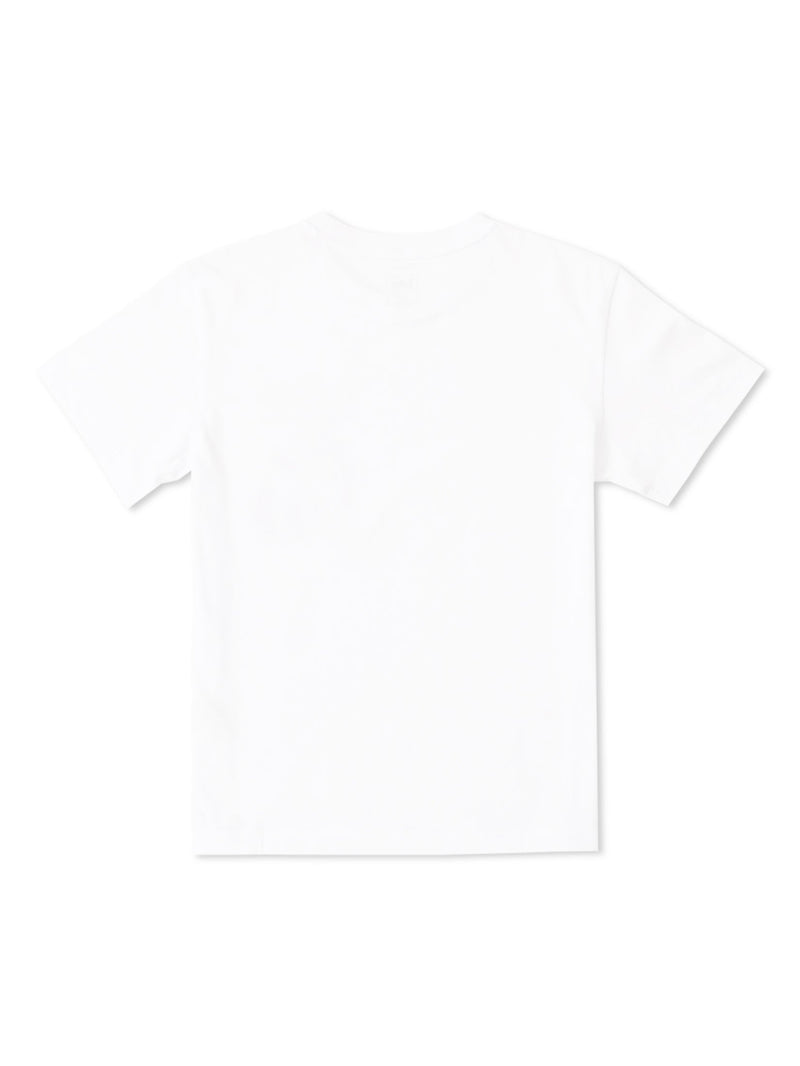 เสื้อยืดแขนสั้นเด็กผู้ชาย / เด็กผู้หญิง ทรงตรง สีขาว