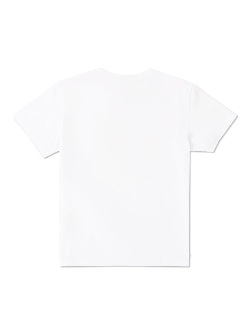 เสื้อยืดแขนสั้นเด็กผู้ชาย / เด็กผู้หญิง ทรงตรง สีขาว