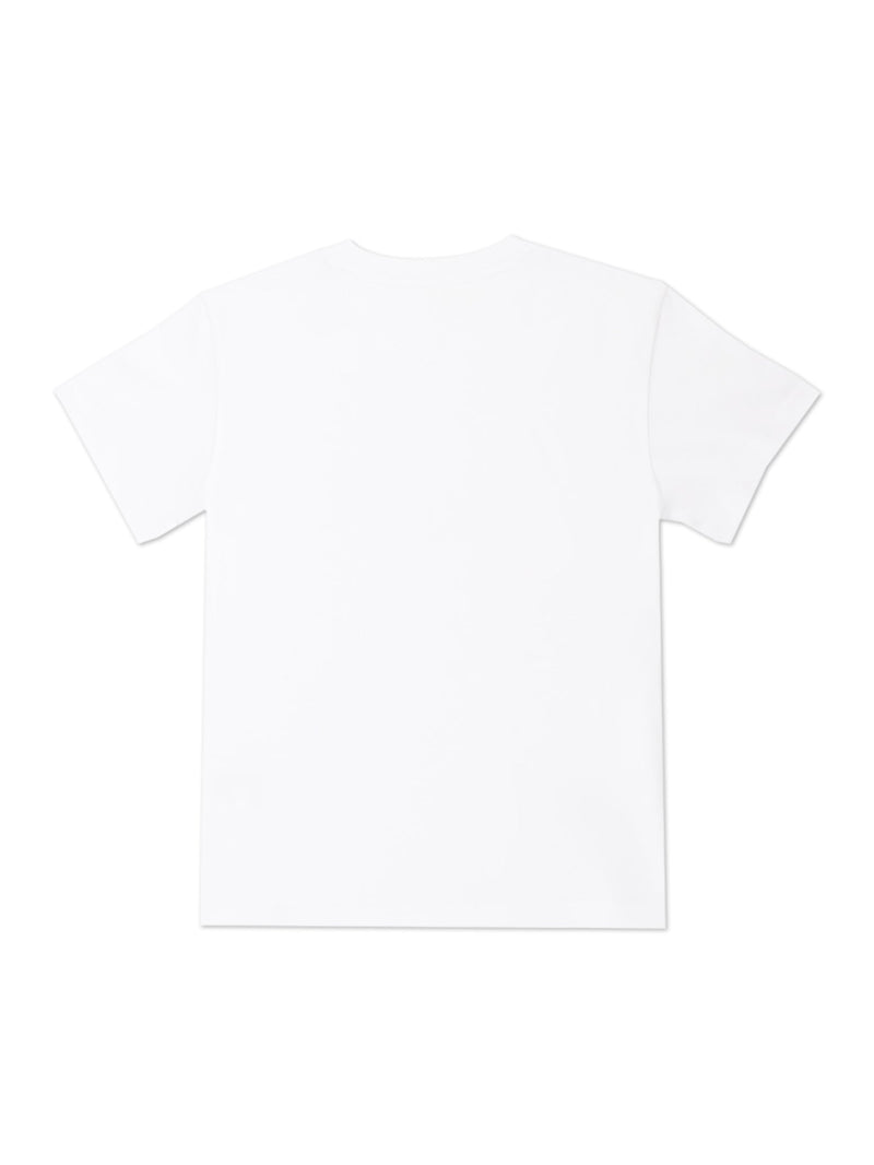 เสื้อยืดแขนสั้นเด็กผู้ชาย / เด็กผู้หญิง ทรงตรง สีขาว
