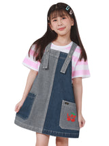 LEE FRESH COLLECTION GIRL'S DUNGAREE MID INDIGO