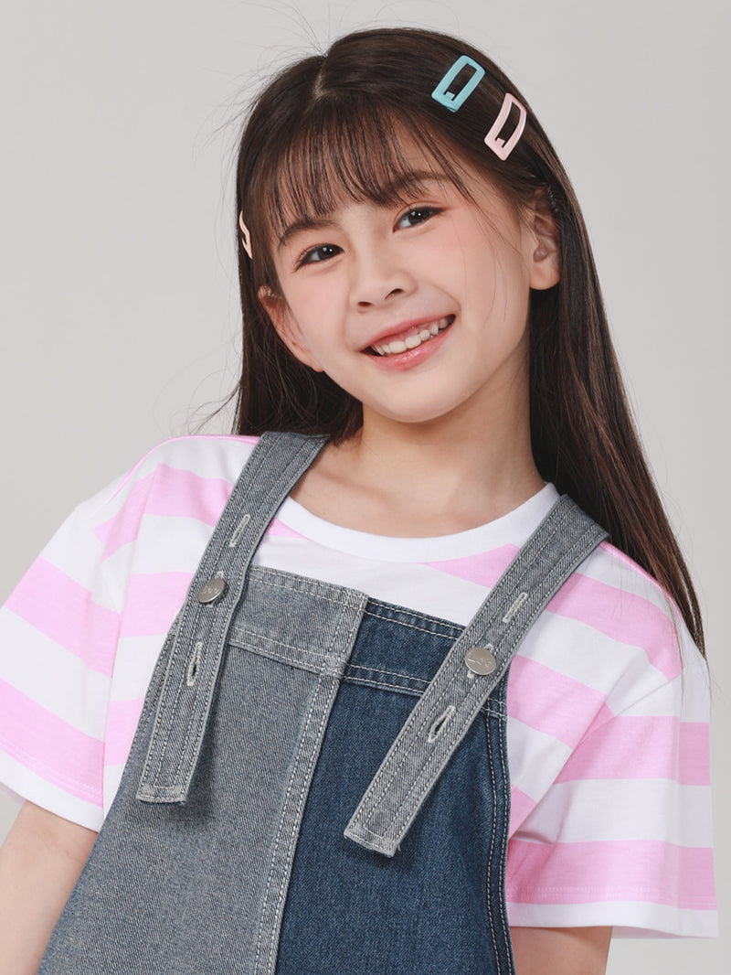 LEE FRESH COLLECTION GIRL'S DUNGAREE MID INDIGO