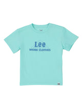 เสื้อยืดแขนสั้นเด็กผู้ชาย/เด็กผู้หญิง ทรงตรง สีเขียว