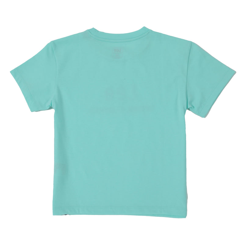 เสื้อยืดแขนสั้นเด็กผู้ชาย/เด็กผู้หญิง ทรงตรง สีเขียว