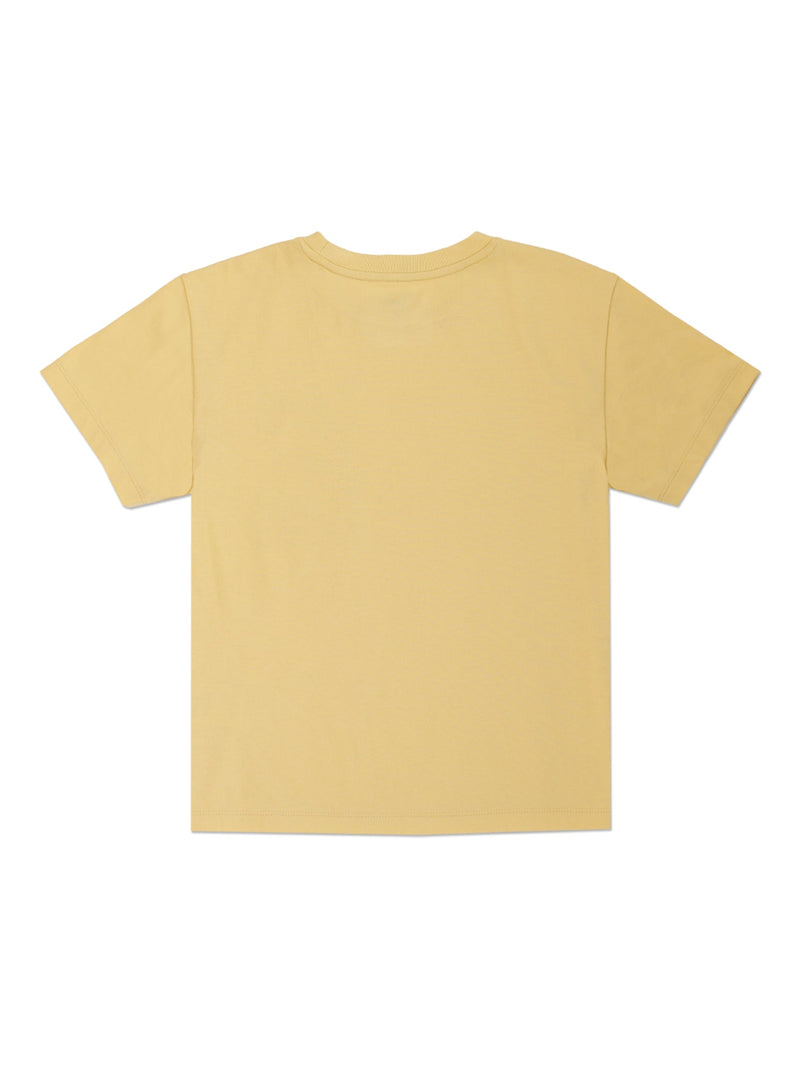 เสื้อยืดแขนสั้นเด็กผู้ชาย / เด็กผู้หญิง ทรงตรง สีน้ำตาล
