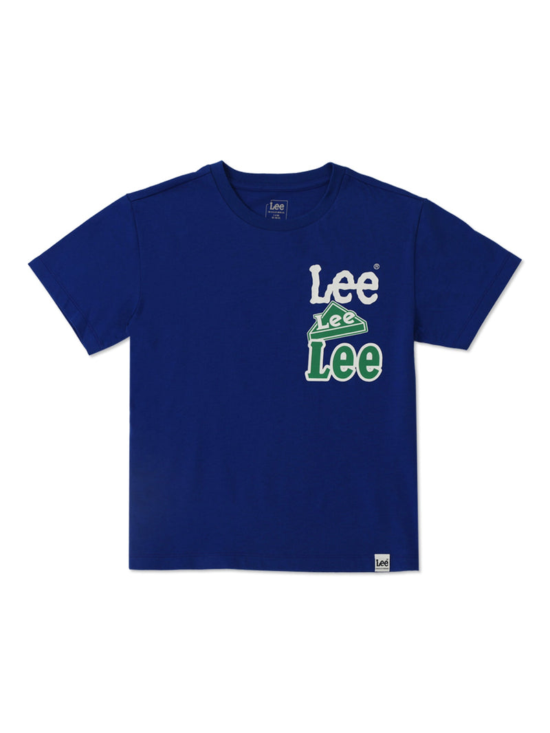 REGULAR FIT UNISEX KIDS'S TEE SHORT SLEEVE NAVY BLUE