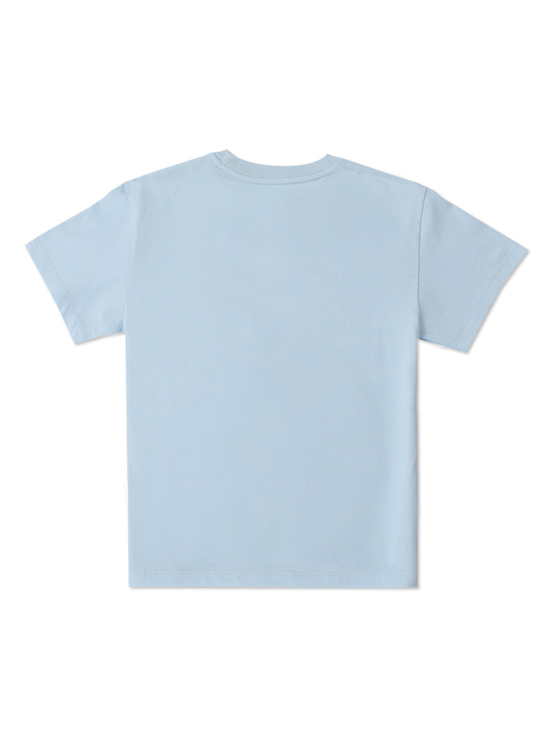 REGULAR FIT UNISEX KIDS'S TEE SHORT SLEEVE BLUE