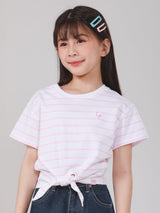 REGULAR FIT LITTLE PINK COLLECTION GIRL'S TEE SHORT SLEEVE WHITE