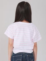 REGULAR FIT LITTLE PINK COLLECTION GIRL'S TEE SHORT SLEEVE WHITE