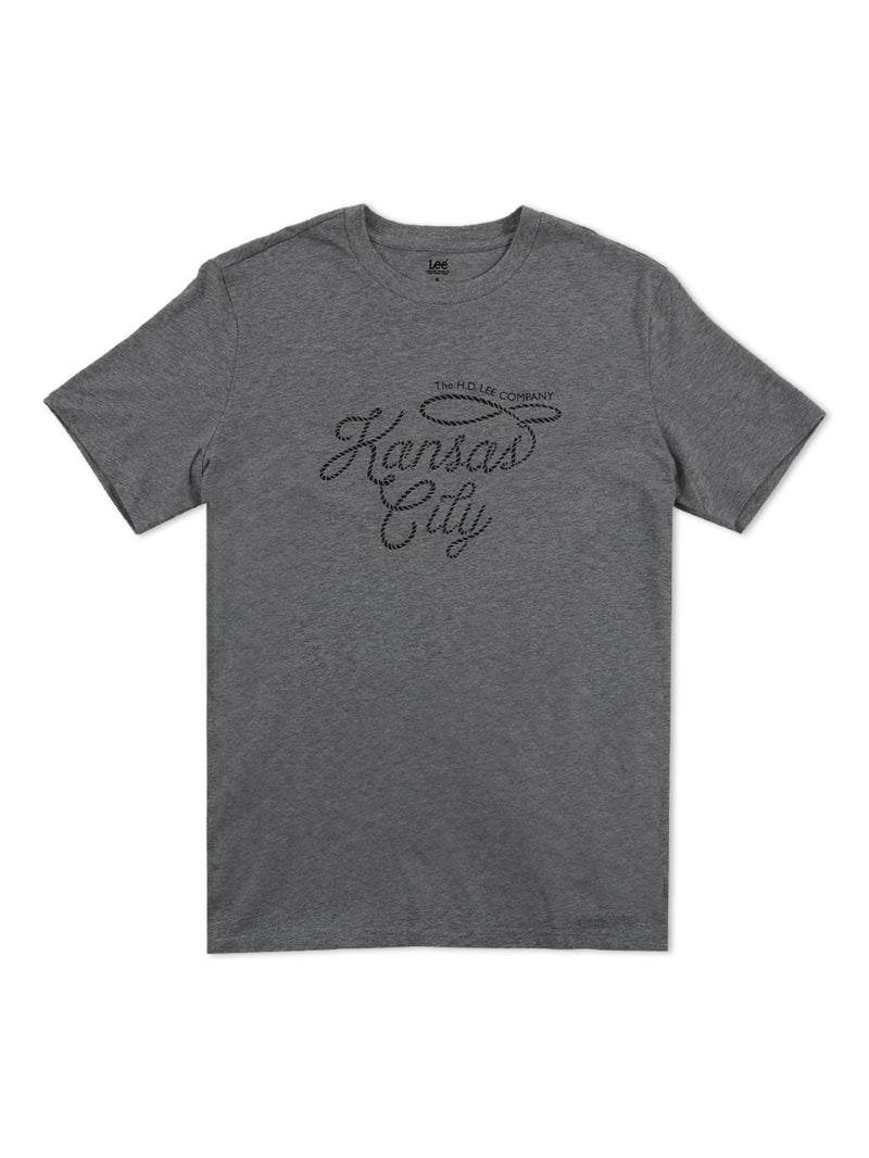REGULAR FIT MEN'S TEE SHORT SLEEVE GREY