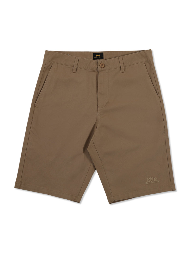 REGULAR FIT MID MEN'S SHORTS BEIGE