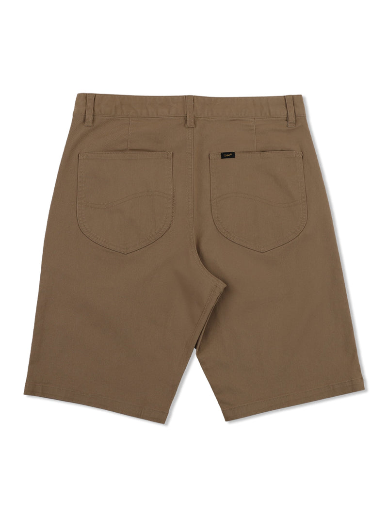 REGULAR FIT MID MEN'S SHORTS BEIGE