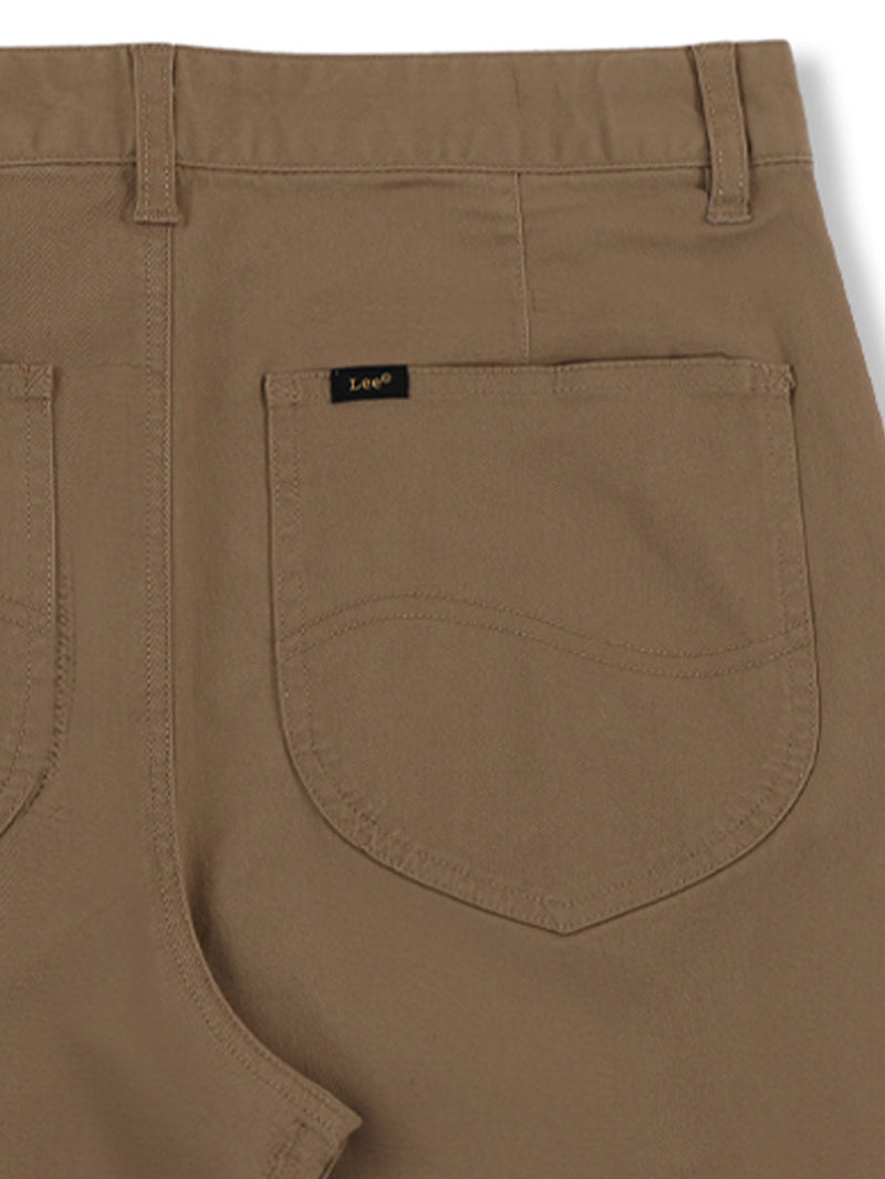 REGULAR FIT MID MEN'S SHORTS BEIGE