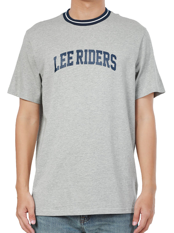เสื้อยืดแขนสั้นผู้ชาย คอลเลคชั่น LEE RIDERS COMFORT FIT สีเทา