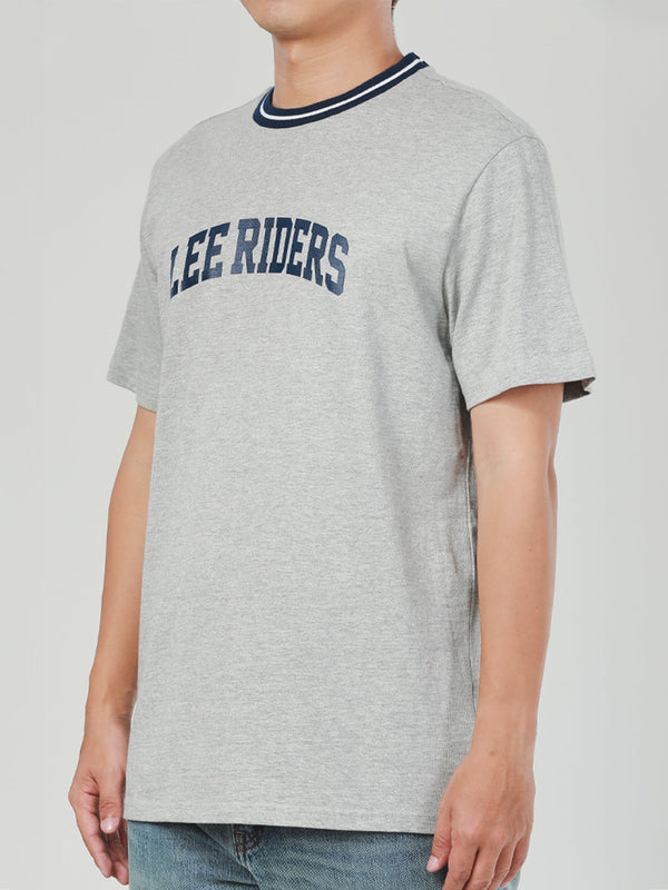 เสื้อยืดแขนสั้นผู้ชาย คอลเลคชั่น LEE RIDERS COMFORT FIT สีเทา