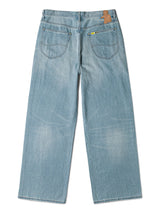 กางเกงยีนส์ผู้ชาย คอลเลคชั่น LEE X MIGHTY JAXX COMFORT FIT เอวกลาง ทรงกระบอก สียีนส์อ่อน