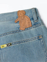 กางเกงยีนส์ผู้ชาย คอลเลคชั่น LEE X MIGHTY JAXX COMFORT FIT เอวกลาง ทรงกระบอก สียีนส์อ่อน