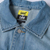 เสื้อแจ็คเก็ตยีนส์ผู้ชาย คอลเลคชั่น LEE X MIGHTY JAXX ทรงตรง สียีนส์อ่อน