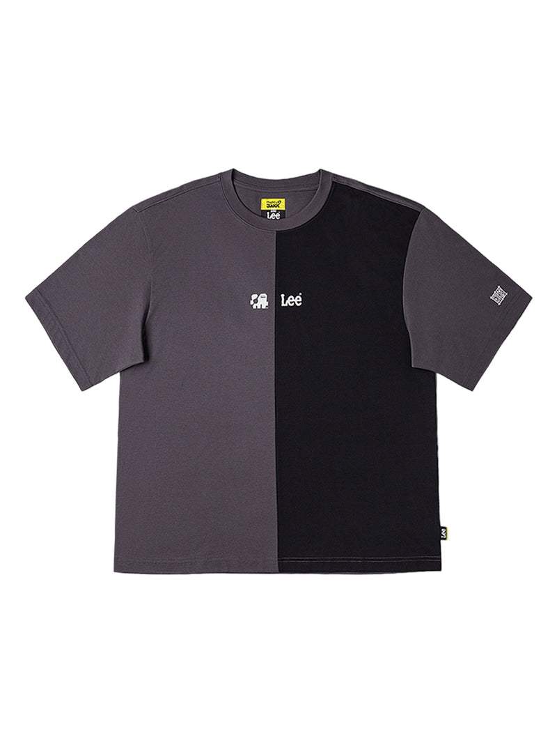 เสื้อยืดแขนสั้นผู้ชาย คอลเลคชั่น LEE X MIGHTY JAXX COMFORT FIT สีเทา