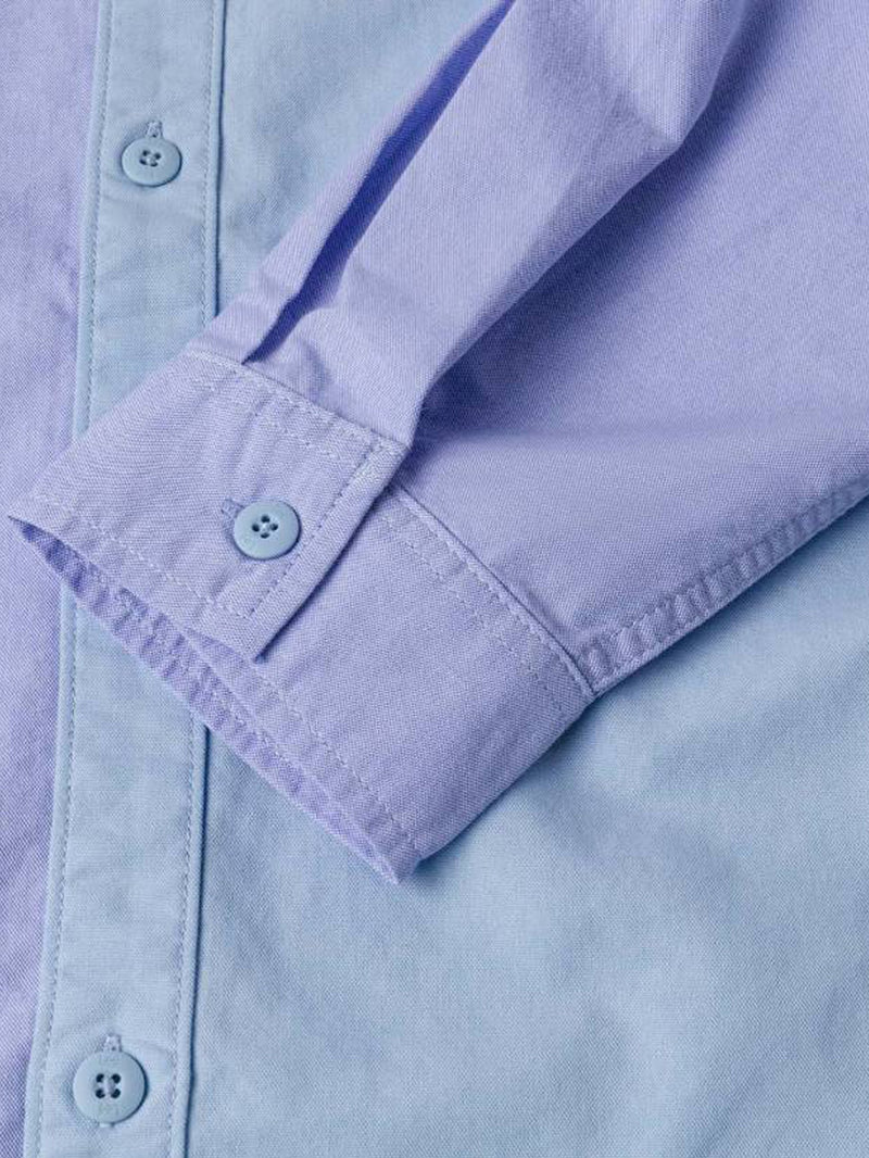 เสื้อเชิ้ตแขนยาวผู้ชาย คอลเลคชั่น LEE X MIGHTY JAXX COMFORT FIT สีฟ้า