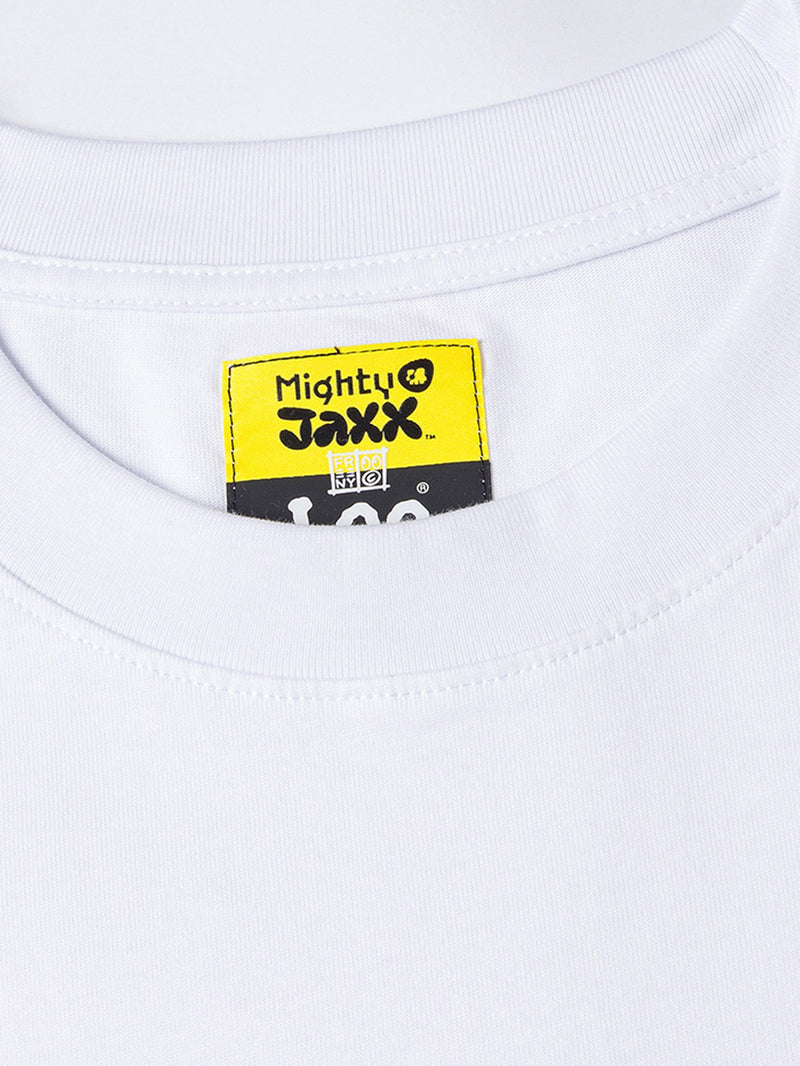 เสื้อยืดแขนสั้นผู้ชาย คอลเลคชั่น LEE X MIGHTY JAXX COMFORT FIT สีขาว