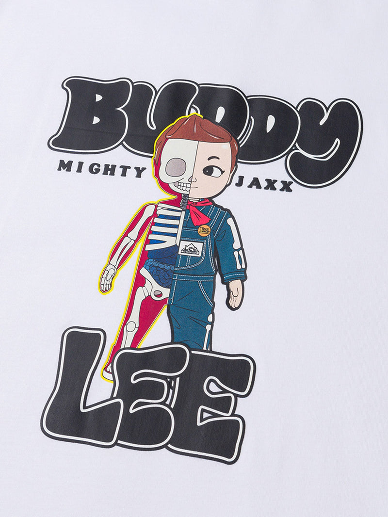 เสื้อยืดแขนสั้นผู้ชาย คอลเลคชั่น LEE X MIGHTY JAXX COMFORT FIT สีขาว