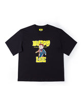 เสื้อยืดแขนสั้นผู้ชาย คอลเลคชั่น LEE X MIGHTY JAXX COMFORT FIT สีดำ