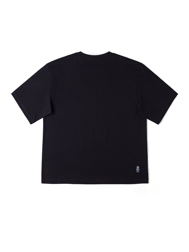 เสื้อยืดแขนสั้นผู้ชาย คอลเลคชั่น LEE X MIGHTY JAXX COMFORT FIT สีดำ