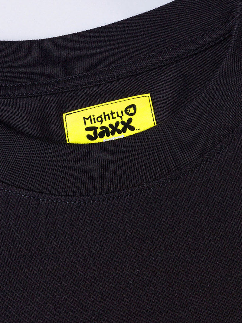 เสื้อยืดแขนสั้นผู้ชาย คอลเลคชั่น LEE X MIGHTY JAXX COMFORT FIT สีดำ