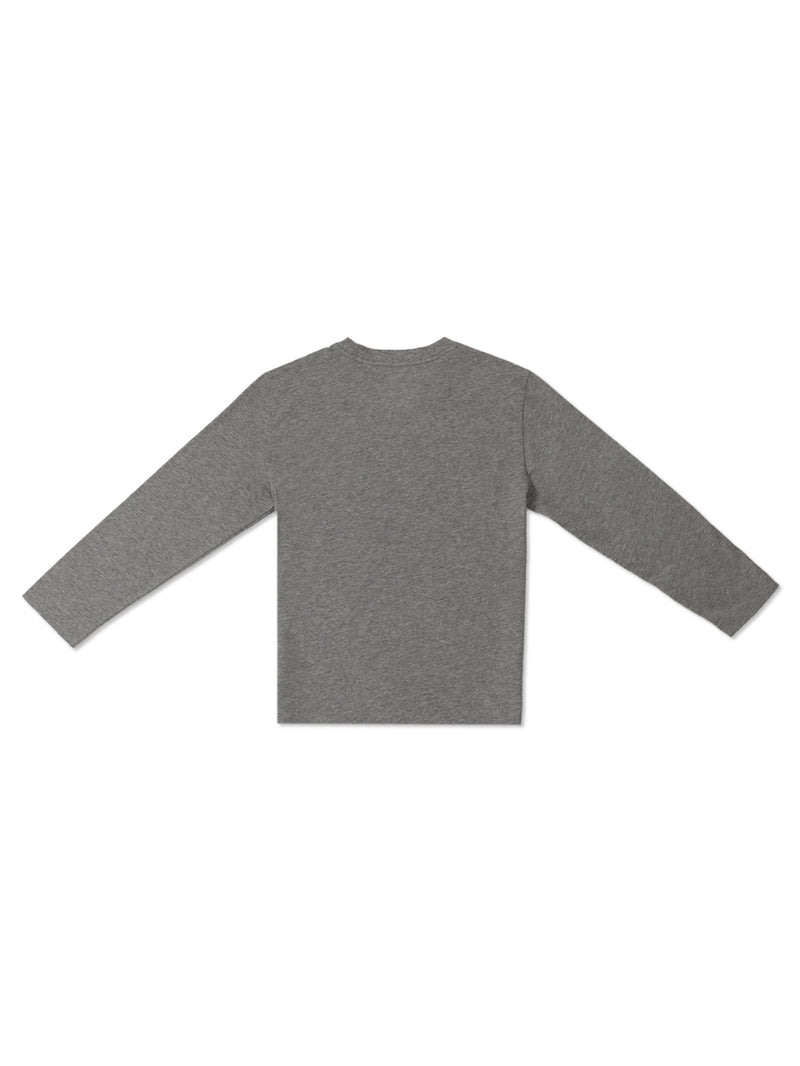 เสื้อยืดแขนยาวเด็กผู้ชาย / เด็กผู้หญิง ทรงตรง สีเทา