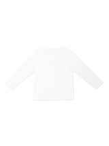 เสื้อยืดแขนยาวเด็กผู้ชาย / เด็กผู้หญิง ทรงตรง สีขาว