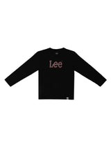 เสื้อยืดแขนยาวเด็กผู้ชาย / เด็กผู้หญิง ทรงตรง สีดำ