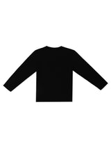 เสื้อยืดแขนยาวเด็กผู้ชาย / เด็กผู้หญิง ทรงตรง สีดำ