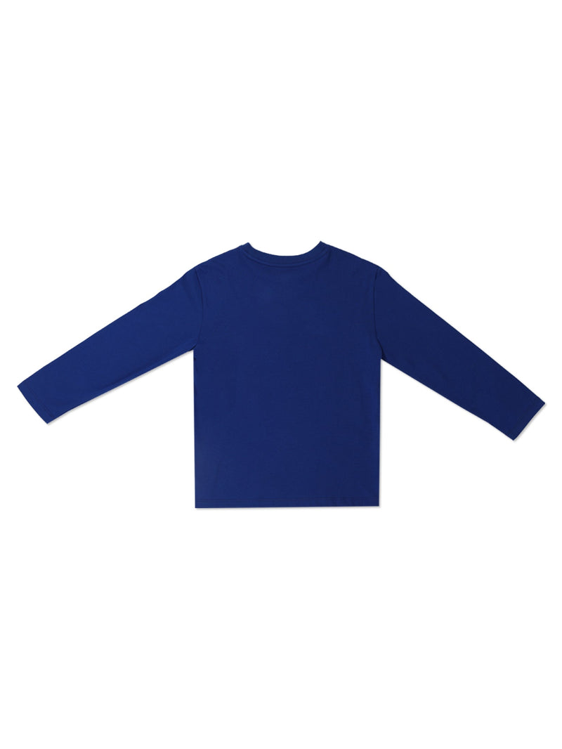 REGULAR FIT UNISEX KIDS'S TEE LONG SLEEVE NAVY BLUE