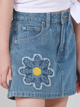LITTLE PINK COLLECTION GIRL'S SKORT LIGHT INDIGO