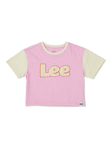เสื้อยืดแขนสั้นเด็กผู้หญิง คอลเลคชั่น LEE FRESH CROP FIT สีชมพู