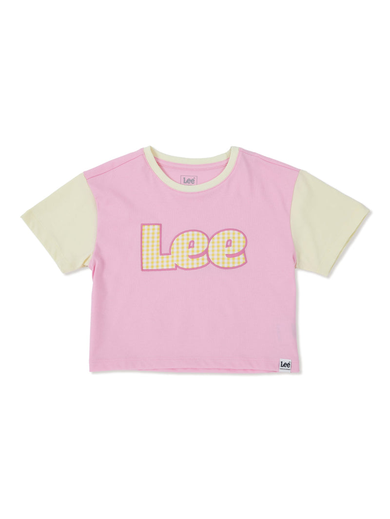 เสื้อยืดแขนสั้นเด็กผู้หญิง คอลเลคชั่น LEE FRESH CROP FIT สีชมพู