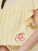 REGULAR FIT LEE FRESH COLLECTION GIRL'S BLOUSE SHORT SLEEVE YELLOW