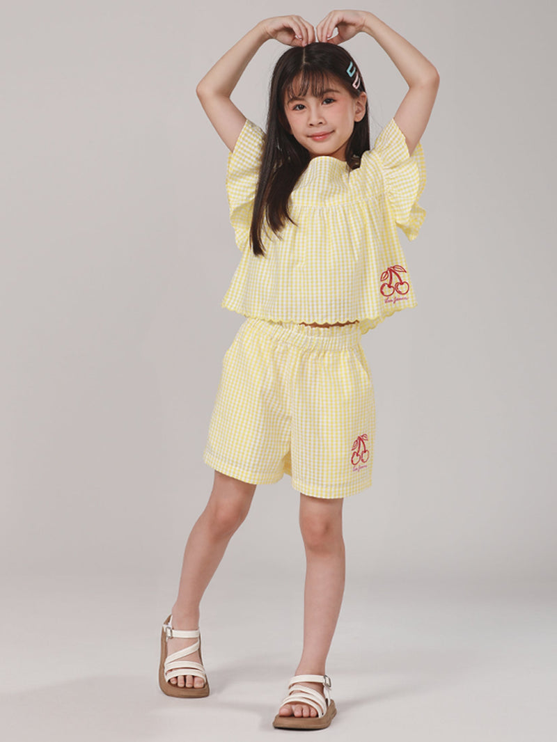 REGULAR FIT LEE FRESH COLLECTION GIRL'S BLOUSE SHORT SLEEVE YELLOW