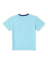 เสื้อยืดแขนสั้นเด็กผู้ชาย คอลเลคชั่น LEE SPORTY ทรงตรง สีเขียว