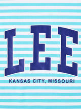 เสื้อยืดแขนสั้นเด็กผู้ชาย คอลเลคชั่น LEE SPORTY ทรงตรง สีเขียว
