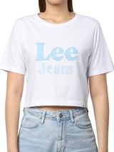 CROP FIT WOMEN'S TEE SHORT SLEEVE WHITE