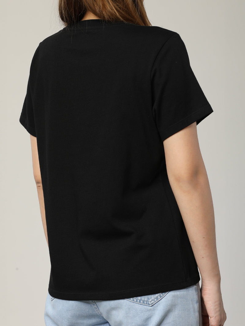 REGULAR FIT WOMEN'S TEE SHORT SLEEVE BLACK
