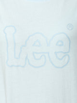 เสื้อยืดแขนสั้นผู้หญิง ทรงตรง สีฟ้า