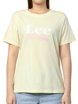 REGULAR FIT WOMEN'S TEE SHORT SLEEVE YELLOW