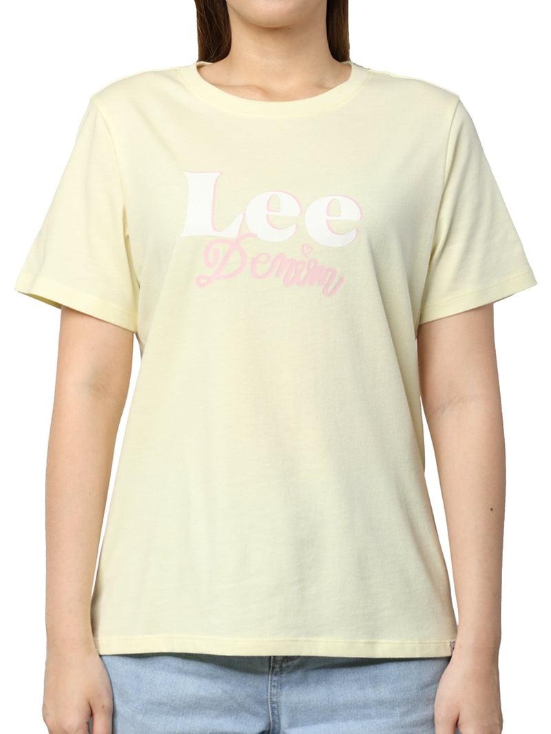 REGULAR FIT WOMEN'S TEE SHORT SLEEVE YELLOW