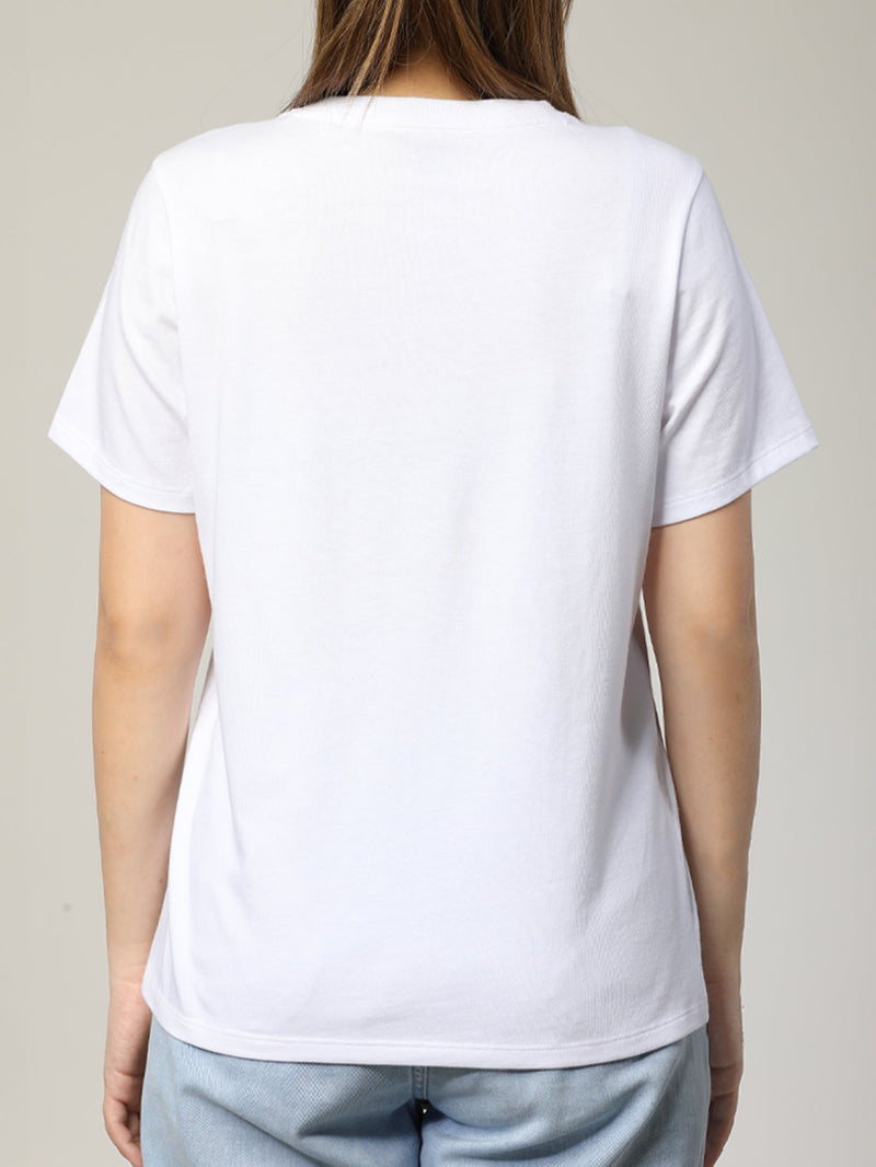 REGULAR FIT WOMEN'S TEE SHORT SLEEVE WHITE