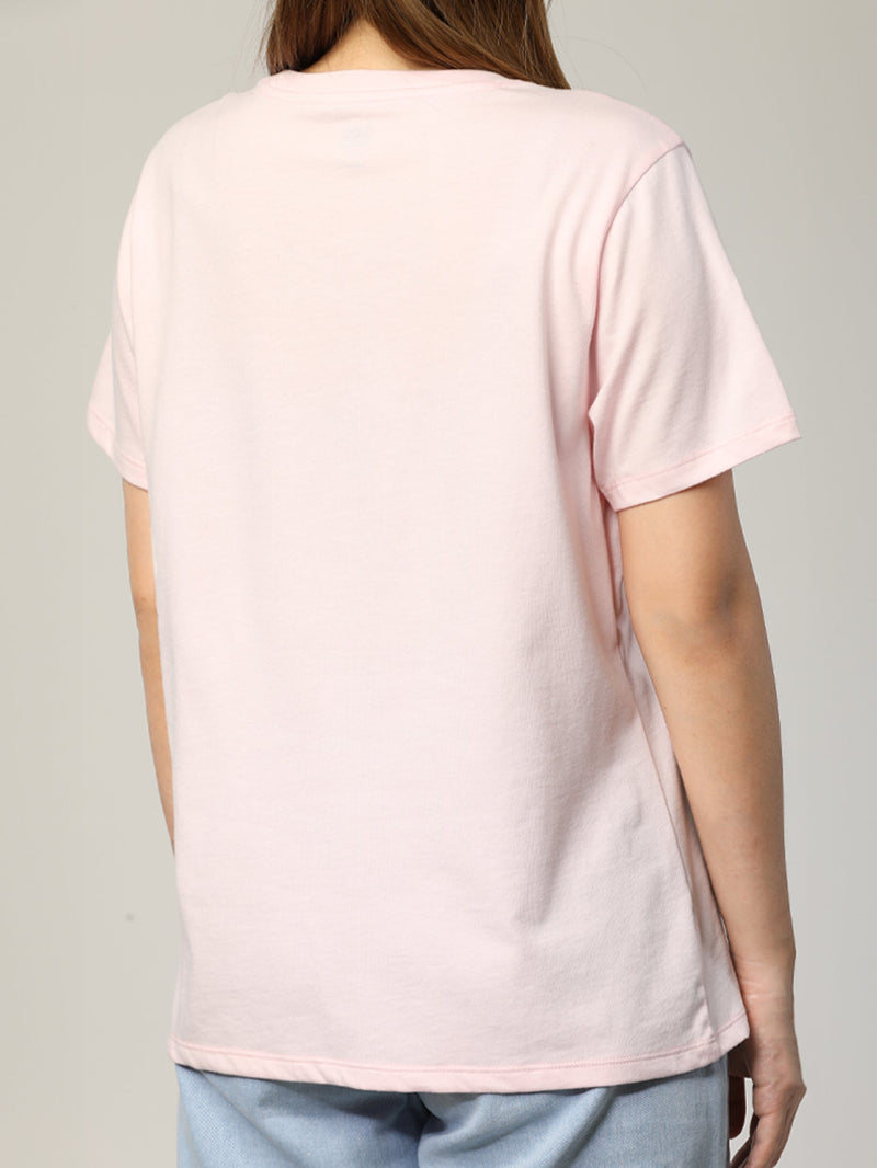REGULAR FIT WOMEN'S TEE SHORT SLEEVE PINK